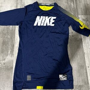 Nike Pro Men`s Half Sleeve Dri Fit Compression Football Shirt